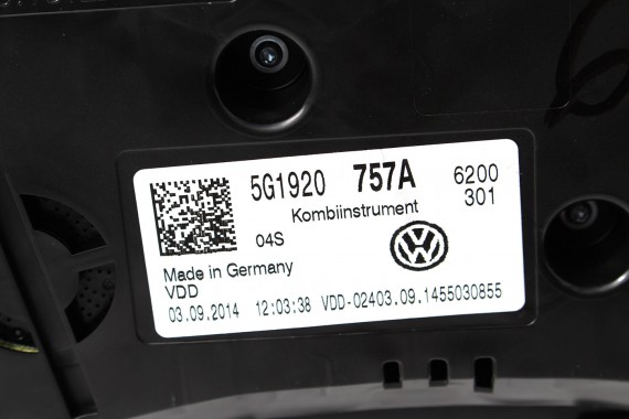 VW GOLF 7 VII ZEGARY LICZNIKI DIESEL 5G1920757A zegar licznik 5G1 920 757 A 2.0 TDi GTD 5215 kilometrów