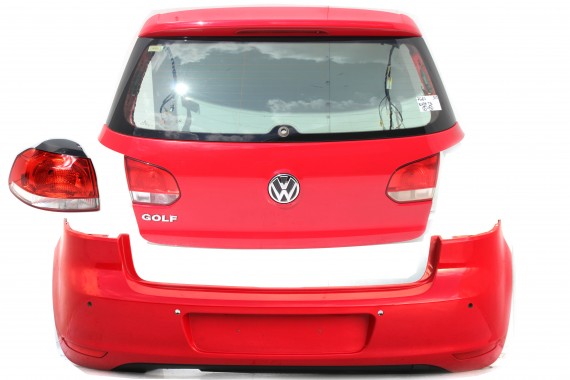 VW GOLF 5K VI 6 TYŁ ZDERZAK tylny KLAPA BAGAŻNIKA + lampa Kolor: czerwony 5K