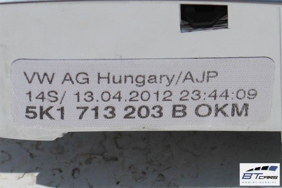VW GOLF 6 , CABRIO GAŁKA ZMIANY BIEGÓW 5K1713203B 5K1 713 203 B Kolor: OKM czarny satynowy alu 5K1713203B 5K1713203B 5K1713203B