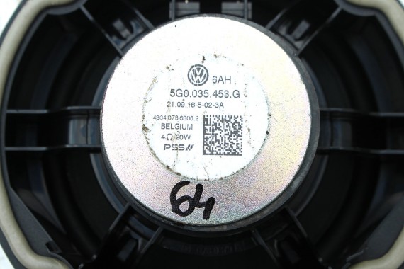 VW GOLF 7 VII LIFT GŁOŚNIKI KOMPLET 5G0035453G 4M0035454A 5G0035411D 5G9035412B  ZESTAW GŁOŚNIKÓW 5G 2017- głośnik