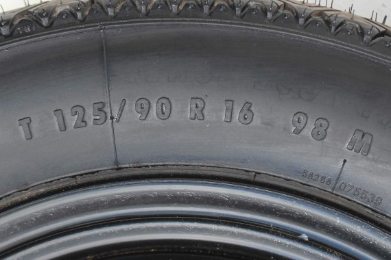 VW THE BEETLE KOŁO DOJAZDOWE DOJAZDÓWKA ZAPAS 5C0601027 5C0 601 027 3J*16H2 ET15 5x112 CONTINENTAL 125/90/16 98M