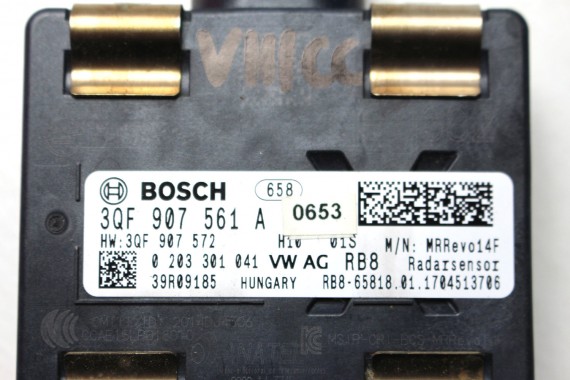 VW ARTEON SKODA RADAR ACC 3QF907561A 3QF907572 3Q7907561 sensor DISTRONIC 3QF 907 561 3QF907561A 3QF907572 3QF907561A 3Q7907561