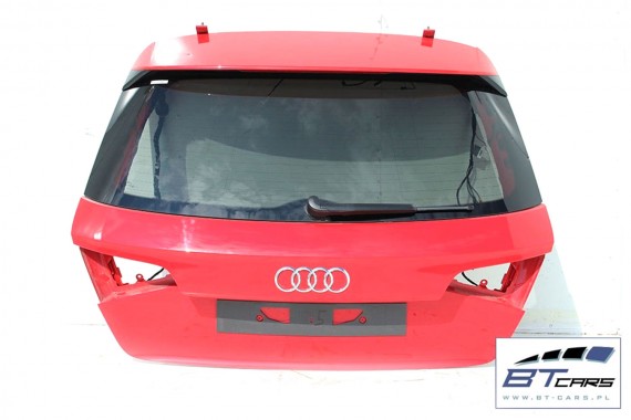 AUDI A3 SPORTBACK S-LINE TYŁ KLAPA BAGAŻNIKA + ZDERZAK TYLNY TYŁ PDC 8V 8V0 (PDC) N9 LZ3M Misano czerwony perlefekt Czerwony 8V4