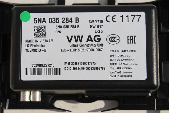 VW GOLF 7 PASSAT B8 MODUŁ STEROWNIK USŁUG ONLINE 5NA035284B 5NA 035 284 B 5NA035284B 5NA035284B 5NA035284B 5NA035284B 5NA035284
