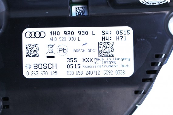 AUDI A8 ZEGARY LICZNIKI BENZYNA FSi 4H0920930L 4H0920930LX 4H0 920 930 ZEGAR LICZNIK ZESTAW WSKAŹNIKÓW 4H 4H0920930L 4H0920930L