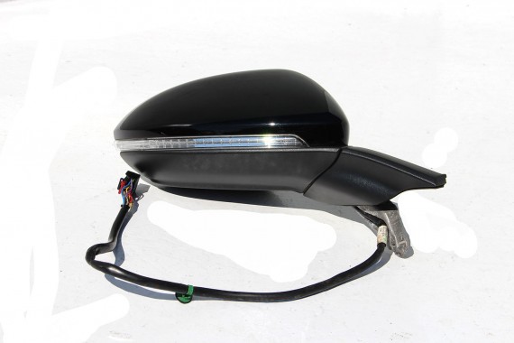 VW GOLF 7 VII L041 LUSTERKO DRZWI LEWE 9 pin kabli Kierowcy elektrycznie składane zewnętrzne  pinów przewodów czarny 5G 5G9 L041