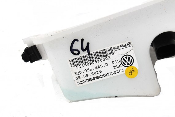 VW GOLF 7 VII LIFT ZBIORNIK SPRYSKIWACZY 3Q0955448D 3Q0 955 448 D pojemnik płynu + pompka 5G 2015-