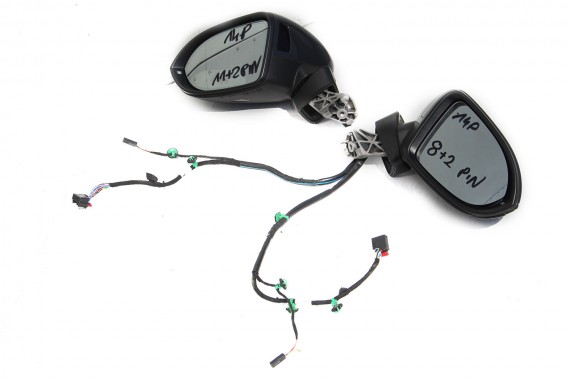 VW PASSAT B8 LI7F LUSTERKO DRZWI PRAWE 8+2 pin kabli zewnętrzne pinów elektrycznie składane side assist  3G 3G9 2015-