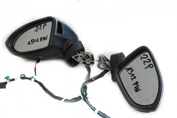 VW PASSAT B8 ALLTRACK LUSTERKO DRZWI PRAWE 13+2 pin kabli zewnętrzne pinów elektrycznie składane side assist 3G 2015- 15pin