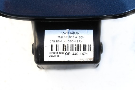 VW SHARAN KLAPKA WLEWU PALIWA + KOREK 7N0809857A kolor LB5H niebieski SEAT ALHAMBRA 7N 7N0809857A 7N0809857A 7N0809857 7N0809857