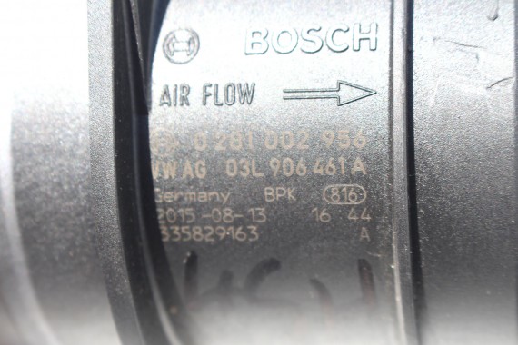VW AUDI SKODA PRZEPŁYWKA PRZEPŁYWOMIERZ 03L906461A 03L 906 461 A masowy powietrza 03L906461A TDi diesel 03L906461A 03L906461A