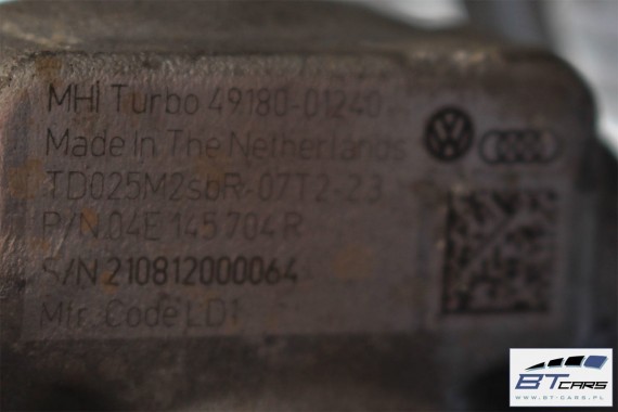 VW AUDI SEAT SKODA TURBINA TURBOSPRĘŻARKA 04E145704R 04E 145 704 R 04E145704F 04E145713N 04E145721R 04E145721E 04E145721 1.4 TSi