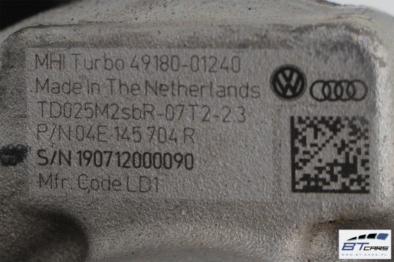 VW AUDI SEAT SKODA TURBINA TURBOSPRĘŻARKA 04E145704R 04E 145 704 R 04E145704F 04E145713N 04E145721R 04E145721E 04E145721 1.4 TSi