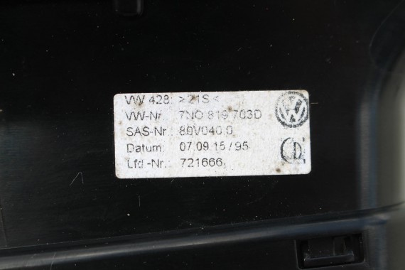 VW SHARAN SEAT WLOTY POWIETRZA KONSOLI 7N0819703D 7N0858069D 7N0819704D kratka 7N0 819 703 D 7N0819703 7N0858069 7N0819704 7N