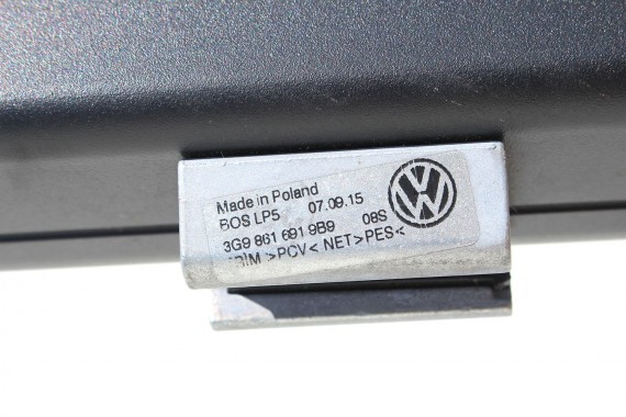 VW PASSAT B8 KOMBI ROLETA SIATKA BAGAŻNIKA 3G9861691 3G9 861 691 kolor : 9B9 - czarna satynowa 3G 2015- ROLETY VARIANT