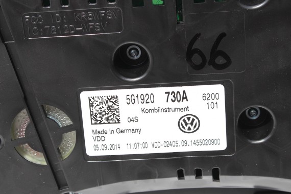 VW GOLF 7 VII ZEGARY 5G1920730A LICZNIKI BENZYNA zegar licznik 5G1 920 730 A 1.0 TSi  3G 2015-