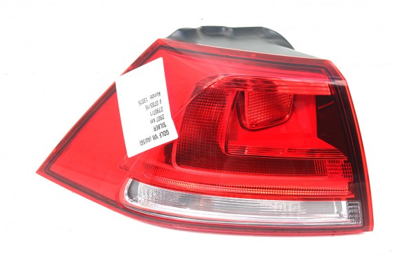 VW GOLF 7 VII TYŁ ZDERZAK tylny + KLAPA BAGAŻNIKA + LAMPY Led LA7W - srebrny refleks metalik 5G 2013- KOMPLETNY
