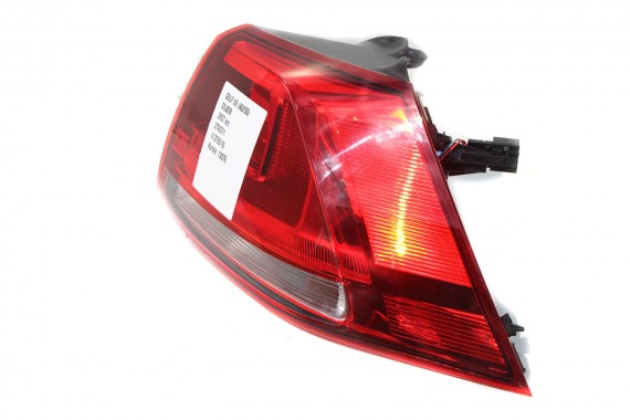 VW GOLF 7 VII TYŁ ZDERZAK tylny + KLAPA BAGAŻNIKA + LAMPY Led LA7W - srebrny refleks metalik 5G 2013- KOMPLETNY