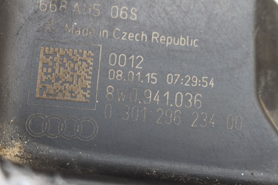 AUDI A4 8W PRZÓD S-LINE Matrix maska zderzak błotnik pas przedni lampy wzmocnienie 8W LY9B brylantowy czarny 8W0941035 8W0941036