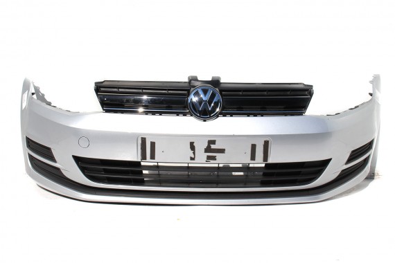 VW GOLF 7 VII 5G ZDERZAK PRZEDNI PRZÓD Kolor : LA7W - srebrny refleks metalik 5G0 853 653 H + gril atrapa zderzaka