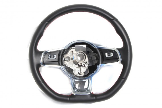 VW GOLF 7 VII LIFT GTi KIEROWNICA 5GM419091BN skóra wielofunkcyjna kolor czarny/czerwony 5GM419091 LIFT 5GM419091BN 5GM419091BN