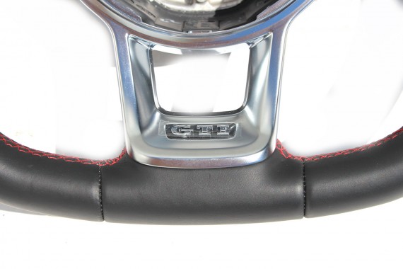 VW GOLF 7 VII LIFT GTi KIEROWNICA 5GM419091BN skóra wielofunkcyjna kolor czarny/czerwony 5GM419091 LIFT 5GM419091BN 5GM419091BN