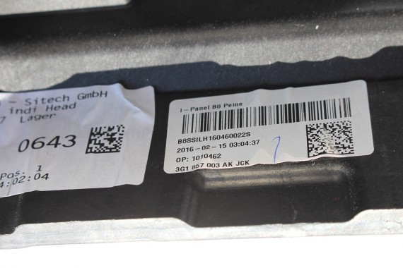 VW PASSAT B8 ARTEON KONSOLA 3G1857003AK DESKA ROZDZIELCZA KOKPIT PULPIT 3G1857003BL JCK czarny tytanowy HEAD UP 3G 3G1857003AK