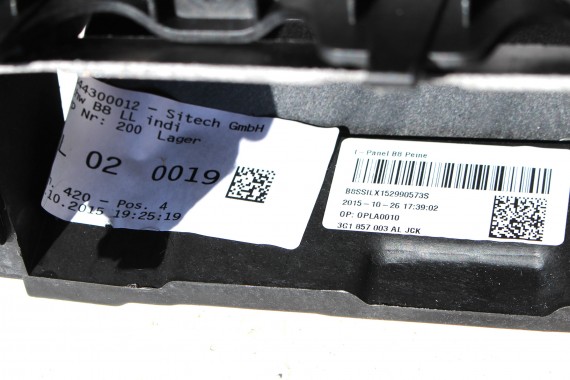 VW PASSAT B8 ARTEON KONSOLA 3G1857003AL DESKA ROZDZIELCZA KOKPIT PULPIT 3G1857003AE 3G1857003L 3G1857003BK czarny 3G 3G8