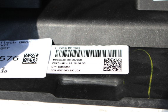 VW PASSAT B8 ARTEON KONSOLA 3G1857003BK DESKA ROZDZIELCZA KOKPIT PULPIT 3G1857003AE 3G1857003L 3G1857003AL czarny 3G 3G8