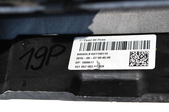 VW PASSAT B8 ARTEON KONSOLA DESKA ROZDZIELCZA KOKPIT PULPIT 3G1857003AJ 3G1857003AL 3G1857003BK JCK czarny tytanowy 3G 3G1857003