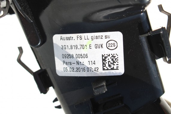 VW PASSAT B8 ARTEON WLOTY POWIETRZA KONSOLI 3G1858416F 3G1819701E 3G1 858 416 F  3G1 819 701 E 3G kratka 3G1858416F 3G1819701E