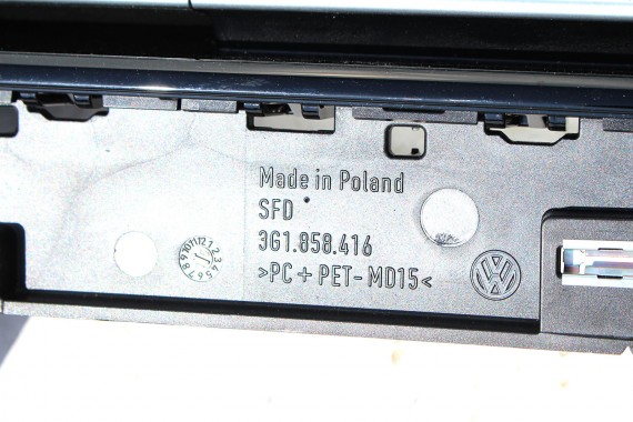 VW PASSAT B8 ARTEON WLOTY POWIETRZA KONSOLI 3G1858416F 3G1819701D 3G1 858 416 3G1 819 701 GVK czerń błyszcząca czarny 3G kratka