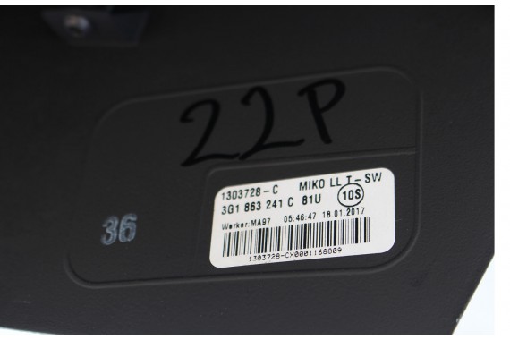 VW PASSAT B8 ARTEON PODŁOKIETNIK TUNEL ŚRODKOWY 3G0864207A 3G1863241C 81U czarny tytanowy NGB czarny z podłokietnikiem 3G skóra