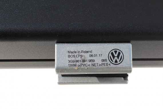 VW PASSAT B8 KOMBI ROLETA SIATKA BAGAŻNIKA 3G9861691 3G9 861 691 kolor : 9B9 - czarna satynowa 3G 2015- ROLETY Variant