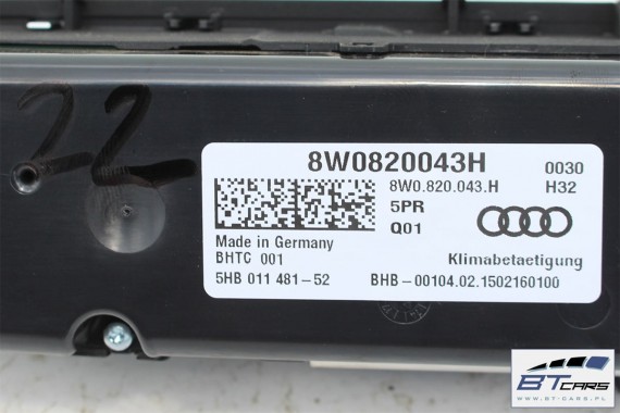 AUDI A4 A5 Q5 PANEL KLIMATYZACJI 8W0820043H 80A moduł sterownik nawiewu klimy 8W0 820 043 H 8W0820043AA 8W0820043AQ 8W0820043H