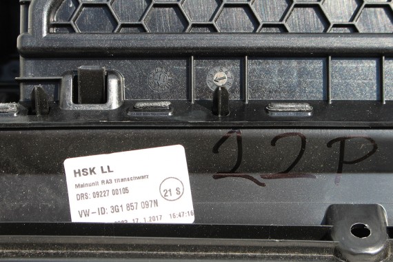 VW PASSAT B8 SCHOWEK KONSOLI PRAWY 3G1857097N 3G1 857 097 N Kolor: RA3 - czarny tytanowy 3G 2015- pasażera