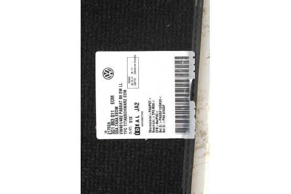 VW PASSAT B8 DYWANIKI PODŁOGI 3G1863011 wycieraczki 3G1 863 011 EOM czarny 3G 3G8 3G1863011 3G1863011 3G1863011 3G1863011