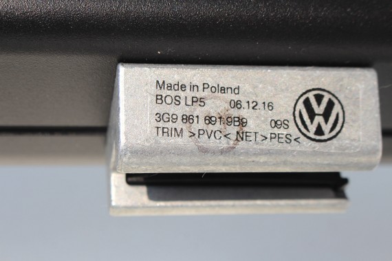 VW PASSAT B8 KOMBI ROLETA SIATKA BAGAŻNIKA 3G9861691 3G9 861 691 kolor 9B9 - czarna ROLETY ALLTRACK VARIANT 3G9861691 3G9861691