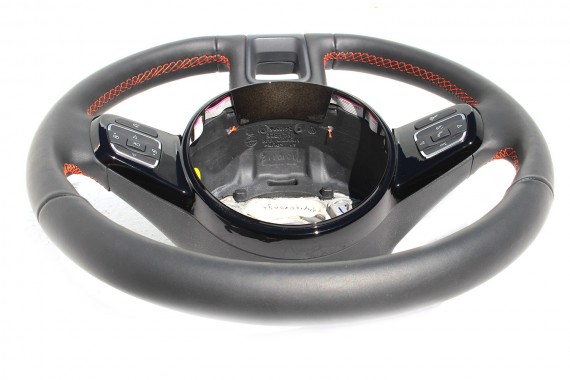 VW BEETLE KIEROWNICA 5C0419091AQ sportowa wielofunkcyjna 5C0 419 091 AQ obszywana pomarańczową nicią 5C5C0419091AQ 5C0419091AQ