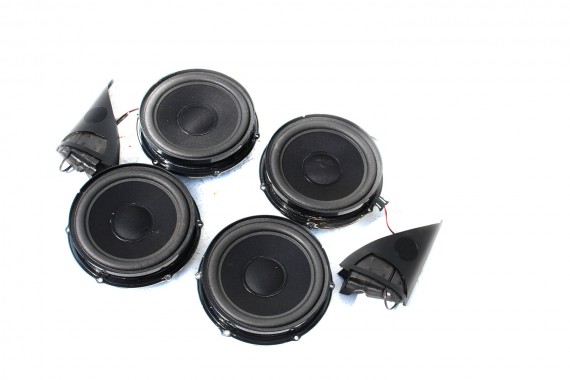 VW TOUAREG ZESTAW GŁOŚNIKÓW GŁOŚNIKI KOMPLET 7L 7L6035411A głośnik wysokotonowy 2 szt 1F0035411G niskotonowy 4 szt 7L 7L6035411