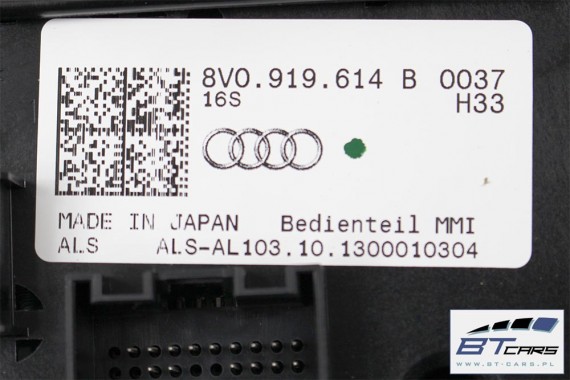 AUDI A3 ZESTAW MMI PANEL + MONITOR + CZYTNIK 8V0035844 8V0919603C 8V0919614B wyświetlacz ekran lcd 8V0035878 MIB Gen1 8V0035844