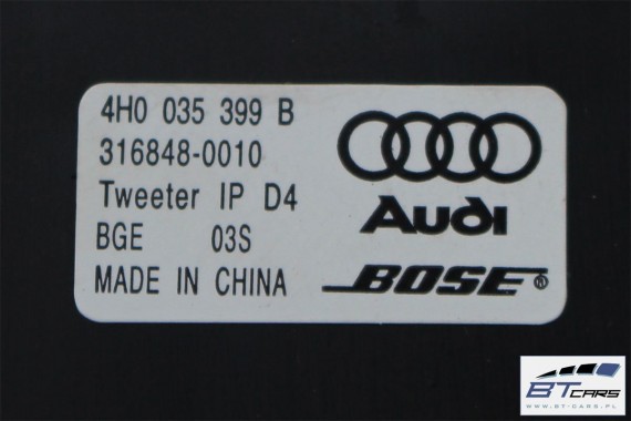 AUDI A7 GŁOŚNIKI + WZMACNIACZ KOMPLET BOSE 4G 4G0035223A 4H0035399B 4G0035399 4G0035411 4G0035454 4G8035297 4G8035298 4G8035402
