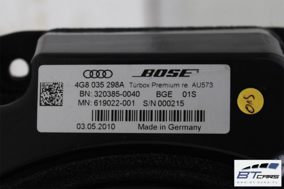 AUDI A7 GŁOŚNIKI + WZMACNIACZ KOMPLET BOSE 4G 4G0035223A 4H0035399B 4G0035399 4G0035411 4G0035454 4G8035297 4G8035298 4G8035402