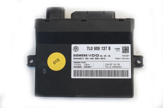 VW TOUAREG STEROWNIK KESSY 7L0909137B MODUŁ UKŁADU ZEZWOLENIA 7L0 909 137 B 7L 3D 7L0909137B 7L0909137B 7L0909137B 7L0909137B