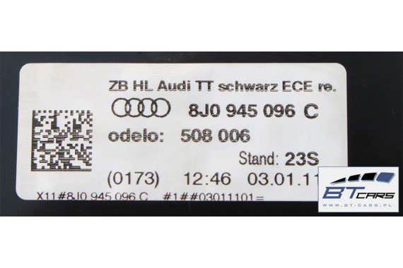 AUDI TT CABRIO LIFT TYŁ ZDERZAK tylny + KLAPA BAGAŻNIKA + LAMPY lampa 8J 8J7 Kolor LY3M 8J7827023 8J0807511 8J0807521 8J7827023