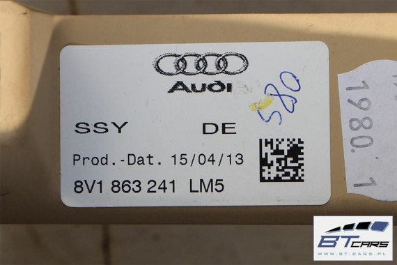 AUDI A3 TUNEL + PODŁOKIETNIK SKÓRA 8V1863241 8V0864283 LM5 - beżowy pashmina 8V1 863 241 komplet z podłokietnikiem 8V1863241J