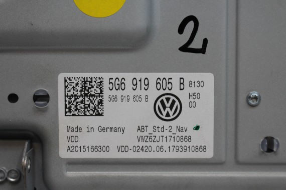 VW GOLF 7 PASSAT B8 ARTEON 5G6919605B TOURAN POLO EKRAN KOLOROWY DOTYKOWY MONITOR WYŚWIETLACZ LCD 5G6 919 605 B 8 CALA radio MMI