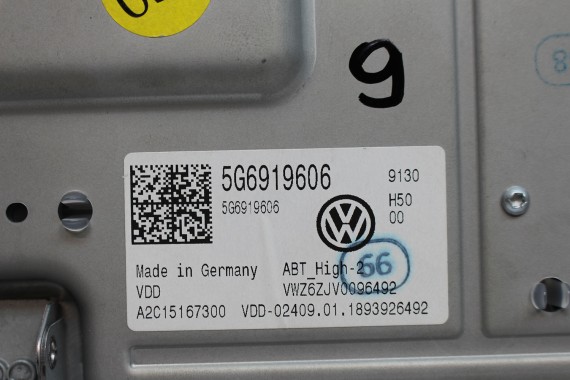 VW GOLF 7 PASSAT B8 ARTEON 5G6919606 TOURAN POLO EKRAN KOLOROWY DOTYKOWY MONITOR WYŚWIETLACZ LCD 5G6 919 606 9.2 CALA radio MMI