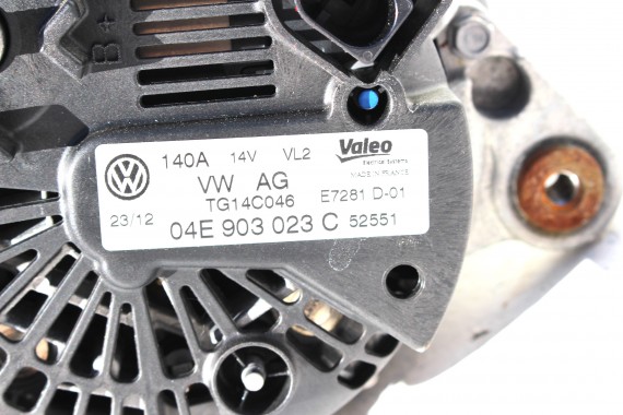 VW SEAT SKODA ALTERNATOR 140A 1.6FSi 04E903023C 04E 903 023 C silnik benzynowy VALEO