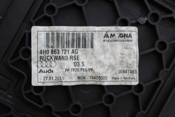 AUDI A8 TAPICERKA TYLNEJ ŚCIANY BAGAŻNIKA 4H0863721AG 4H0 863 721 9X7 czarny soul 4H0863721AG 4H0863721AE 4H0863721AG 4H0863721